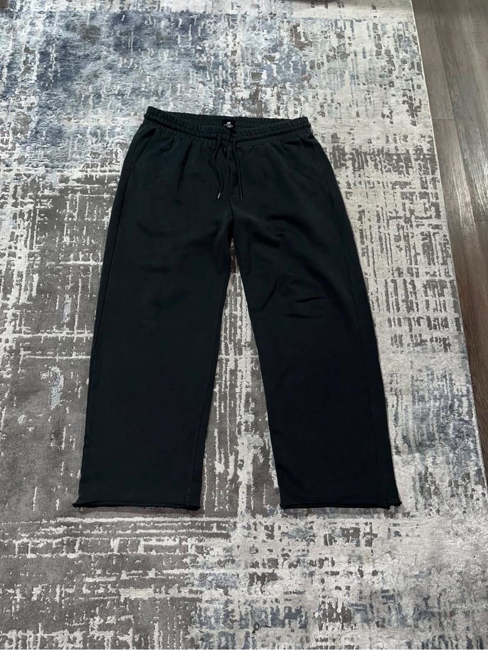 Men's Black Drawstring Lounge Pants